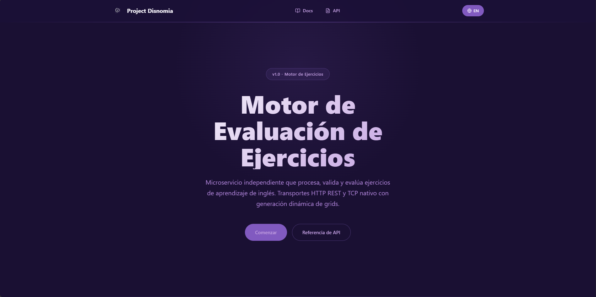 Project Disnomia — Captura del proyecto