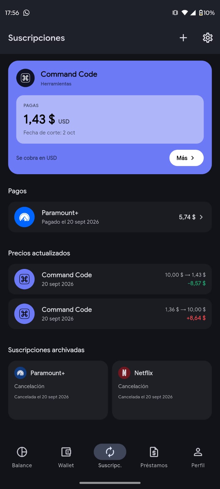 Monetia — Captura del proyecto