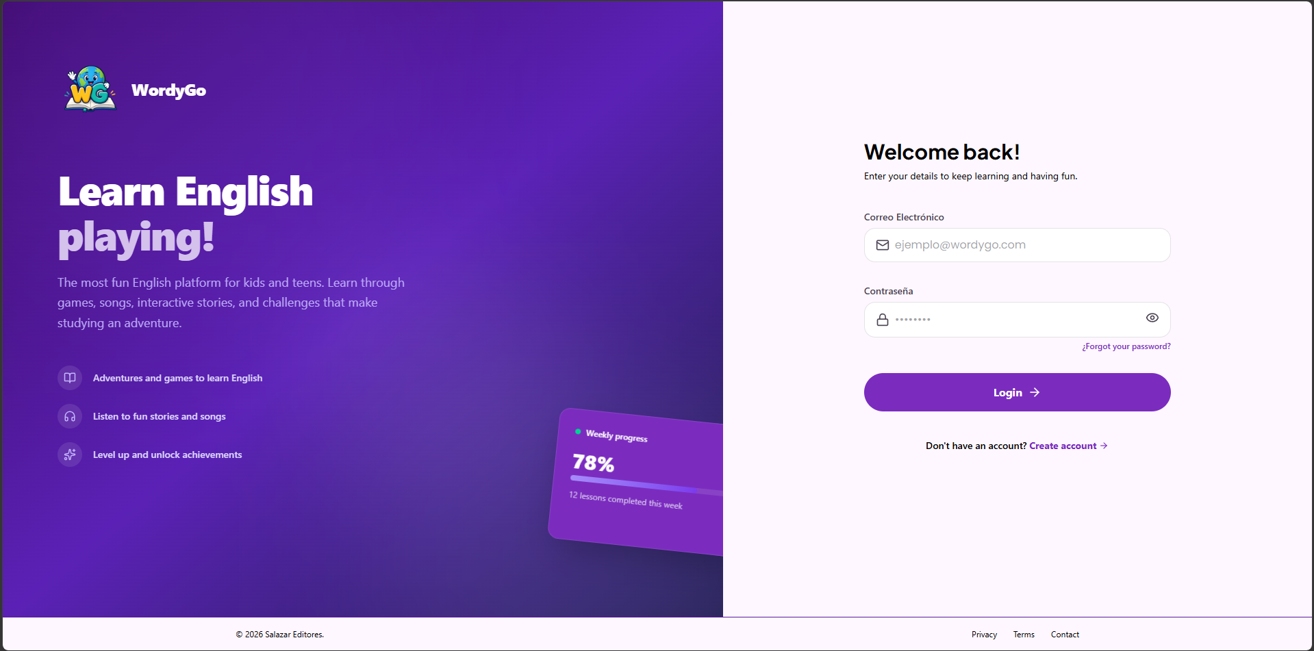 WordyGo — Captura del proyecto
